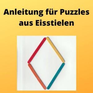 Anleitung für Puzzles aus Eisstielen
